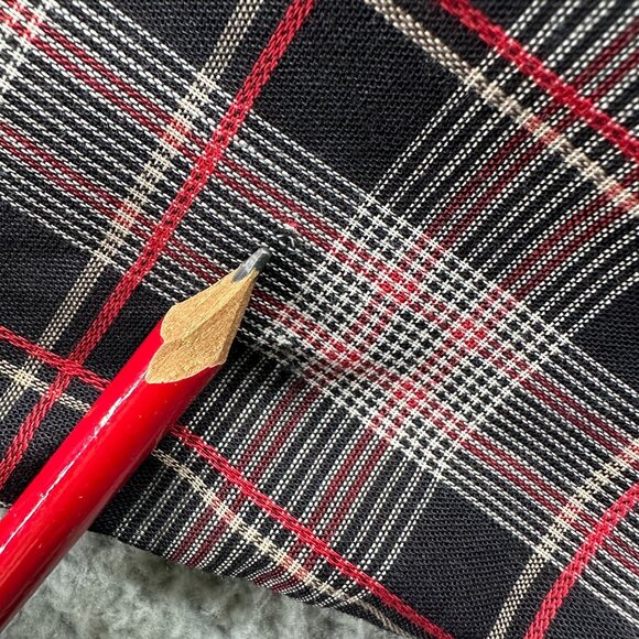 Wrangler Mens Western Shirt‎ Extra Large Red Black Plaid Long Sleeve Pearl Snap - Picture 10 of 14